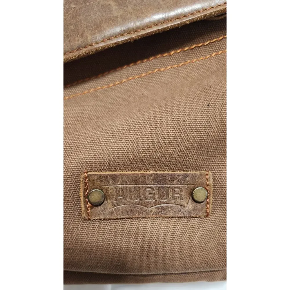 Augur Messenger Bag Canvas Shoulder Crossbody Brown‎